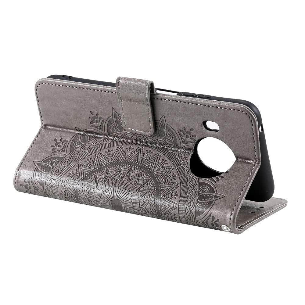 DENDICO Cover per Nokia X20 / Nokia X10, Portafoglio Custodia in PU Pelle per Nokia X20 / Nokia X10, Antiurto Cover a Libro con Slot per Carte, Rosso