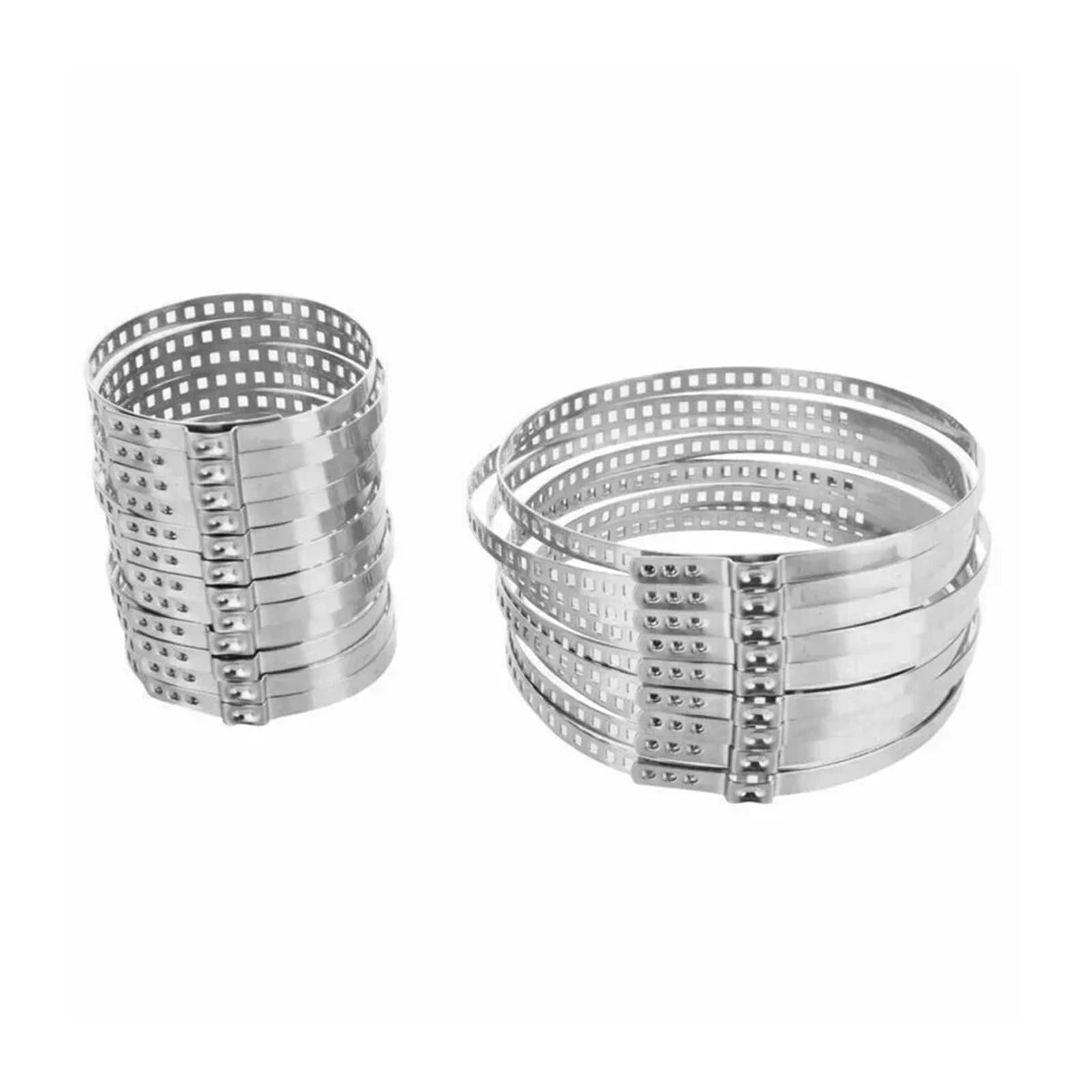 Lot de 12 colliers de serrage pour coffre de voiture en acier inoxydable 8