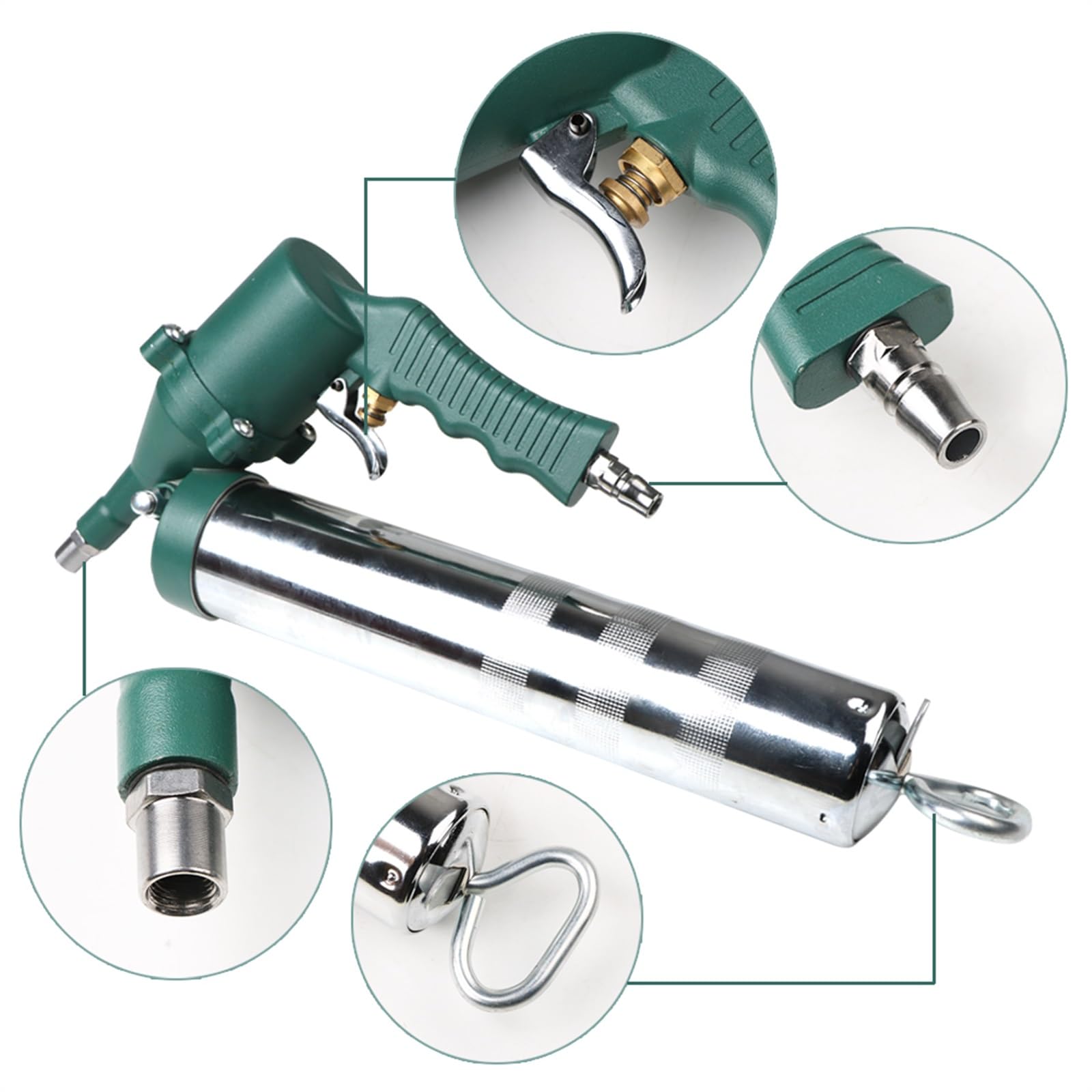 engrasadora Bomba de Engrase Bomba neumática del compresor del Arma de Grasa neumática 400CC para lubricar el Vario Coche