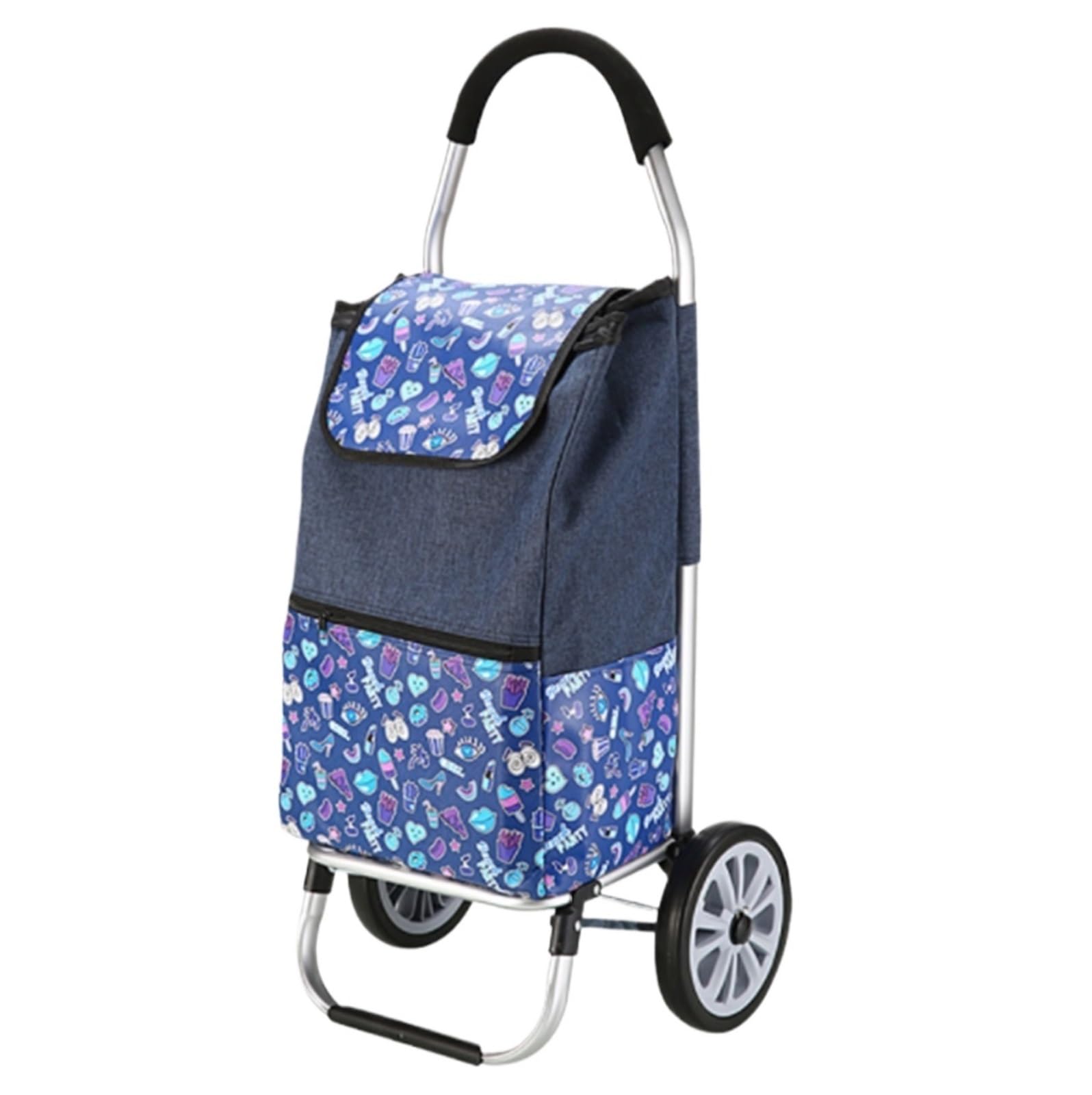 Shopping Trolley Multifunctional Shopping Cart With Wheels Foldable Trolley For Grocery Trips Utility Cart