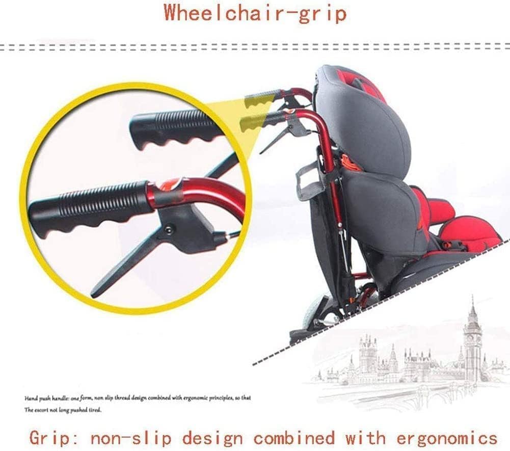 Silla de Ruedas Plegable Reclinable Silla de Ruedas Infantil Parálisis Cerebral Silla de Ruedas Infantil