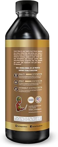 Miniatura 3 de Extracto de hongo melena de león Gotas líquidas sin alcohol Apoya la función cognitiva y la salud del sistema nervioso 12 onzas líquidas