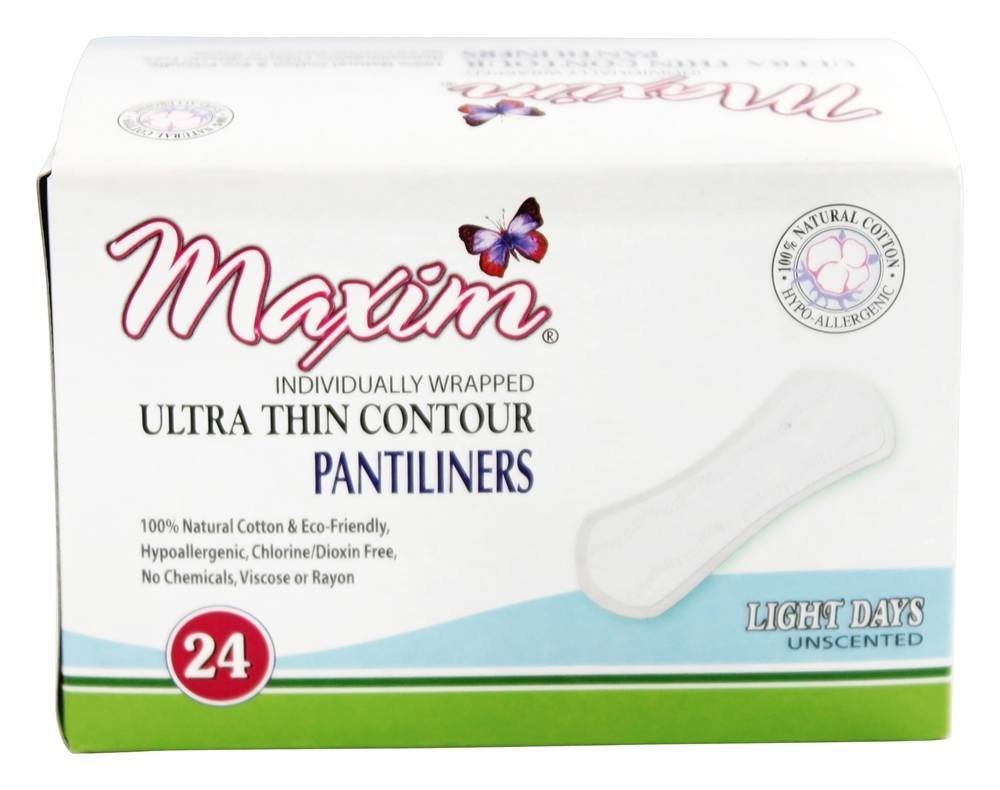 MaximHygiene Products Natural Cotton Ultra Thin Pantiliners Light Days - 24 Pads