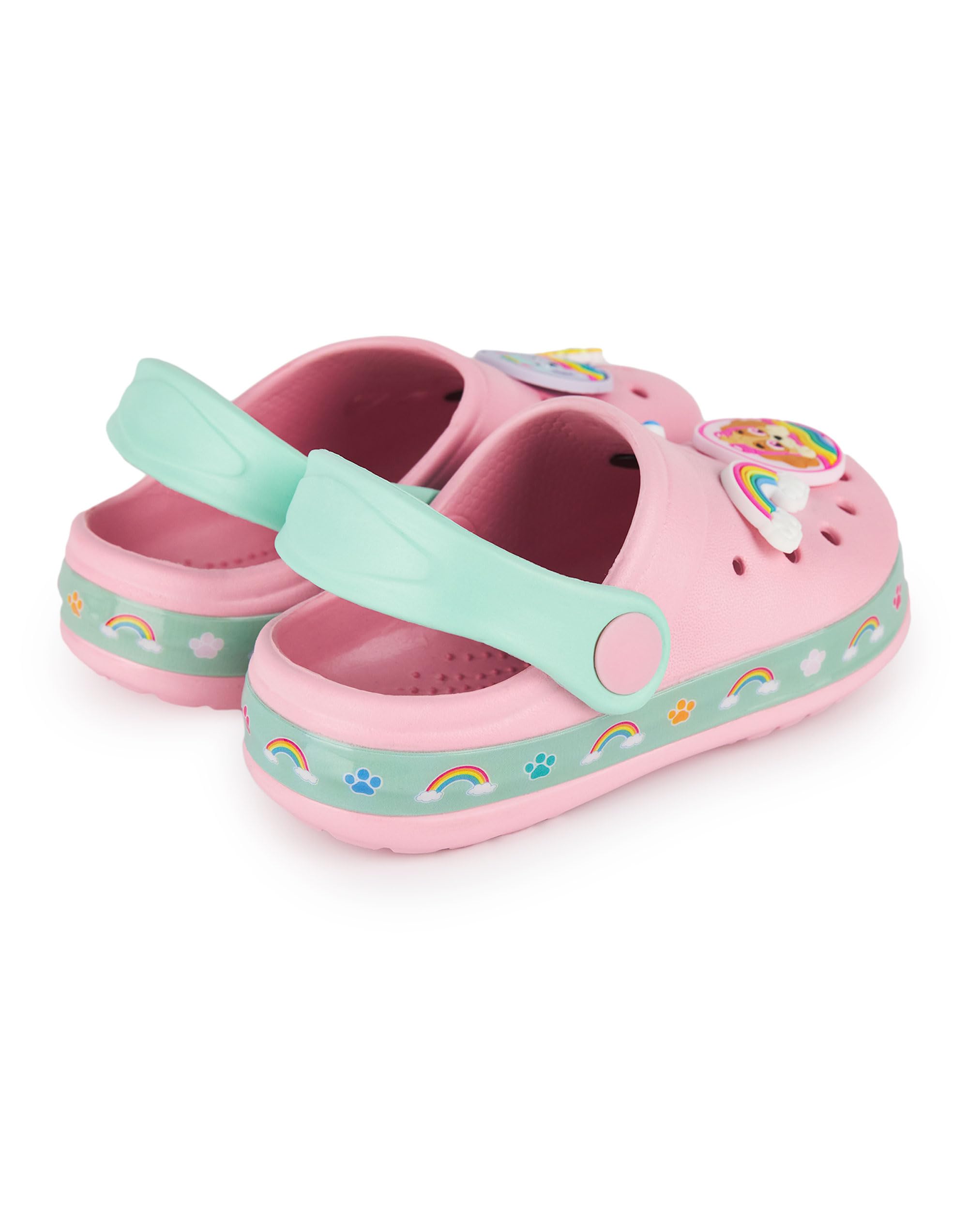Paw Patrol Zuecos Girls | Calzado Infantil sin Cordones con adorables Colgantes de Cachorros en Rosa | Sandalias Skye Everest para Interior y Exterior con Correa Ajustable