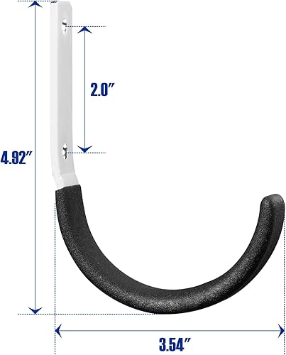 Miniatura 2 de Ganchos de garaje de acero resistente, ganchos de almacenamiento de garaje, organizador de herramientas de jardín de garaje resistente, ganchos de