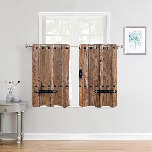 Miniatura 2 de Cortinas para Cocina - Divisor de cortina corta con ojales rústicos para separación de habitación, oscurecimiento de habitación, 72 pulgadas de