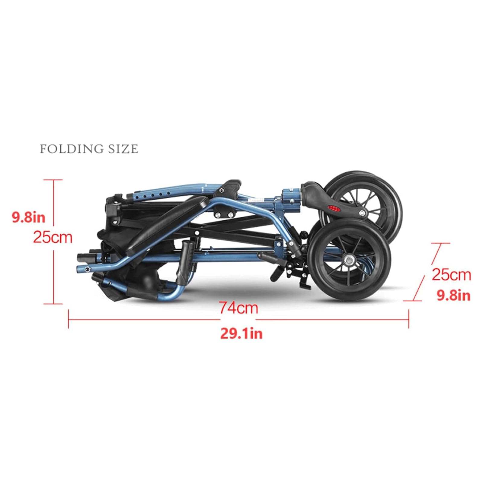 Silla de Ruedas de Seguridad Silla de Transporte portátil Sillas de Ruedas Ligeras Plegables Sillas ergonómicas Transporte de sillas de Ruedas Sillas de Ruedas de Cuidado móvil Silla de Ruedas fácil