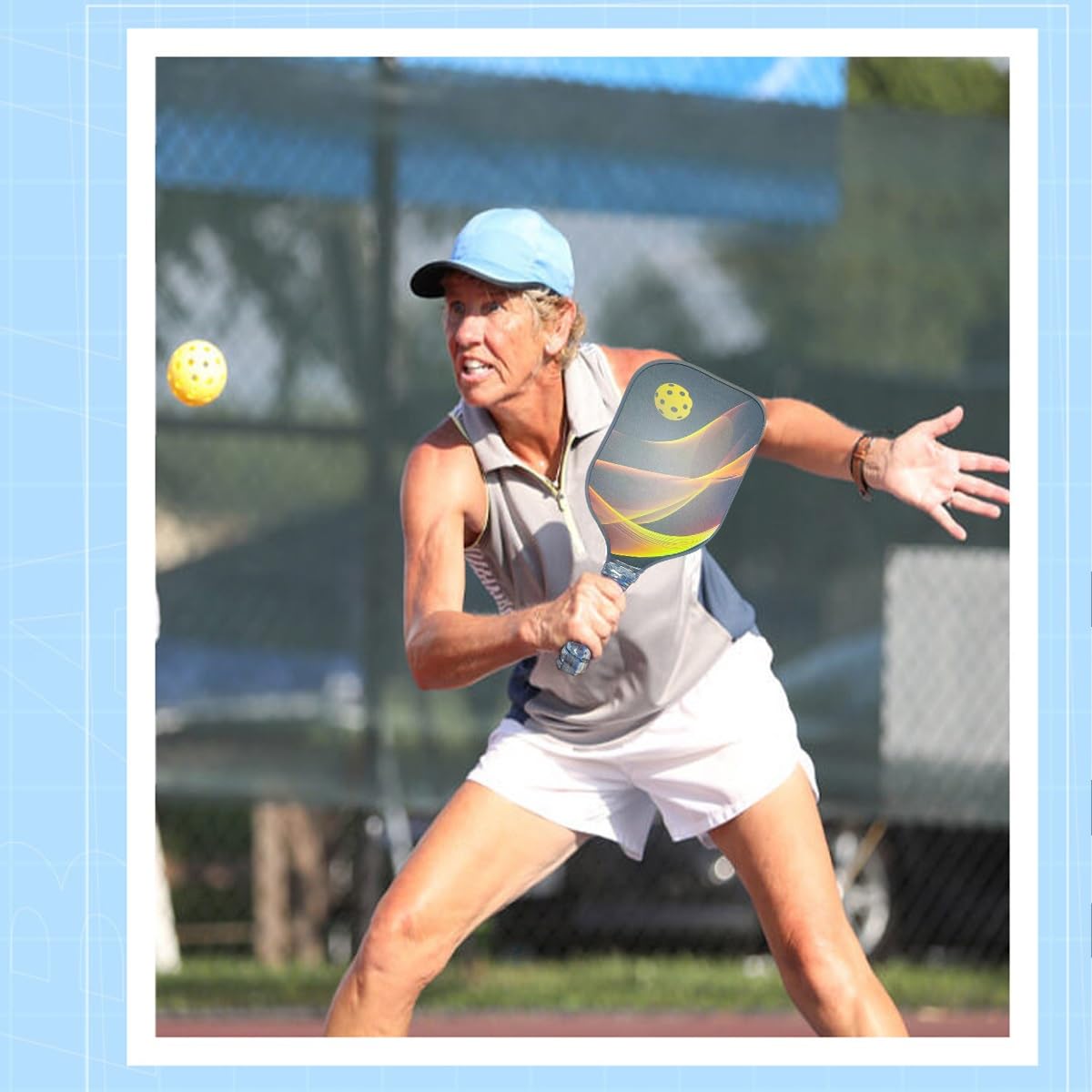 Wiosła do pickleballa, lekkie wiosło do pickleballa do użytku wewnątrz i na zewnątrz z kulkami, dla początkujących i profesjonalistów (Color : K)