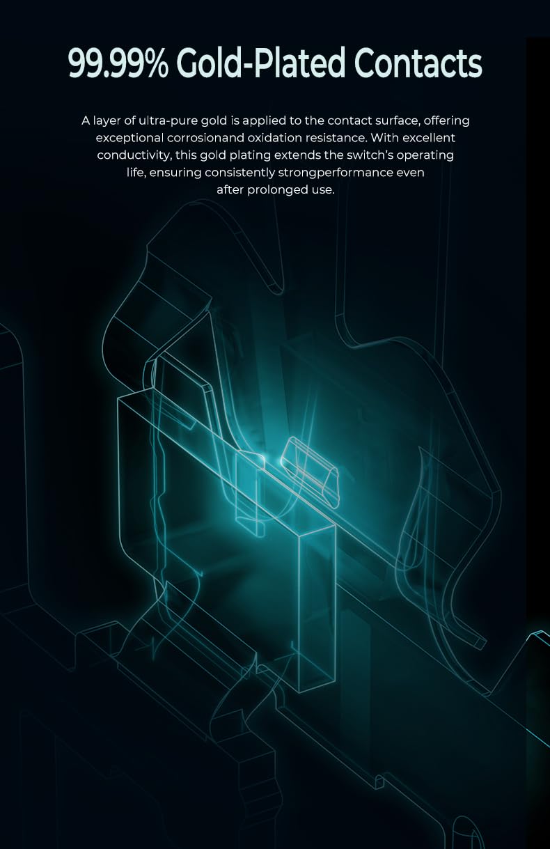 KPREPUBLIC Cherry MX - Interruttore Aurora per luce del nord, 45 g, interruttore lineare per tastiera meccanica, lubrificato in fabbrica, 50 m, 3,7 mm (Cherry MX Northern Light Switch x90)