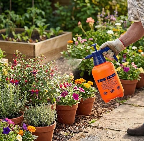 Image of Pressure Spray Pump for Gardening (2L) | Hand Water Pump Sprayer Bottle for Home Garden & Lawn | Watering Sprayer | Indoor & Outdoor Plant Care Spray Can