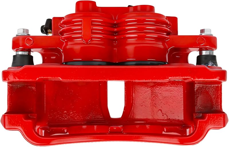 Pinça de freio a disco dianteira direita SCITOO vermelha com suporte para Ford Mustang – 1 unidade
