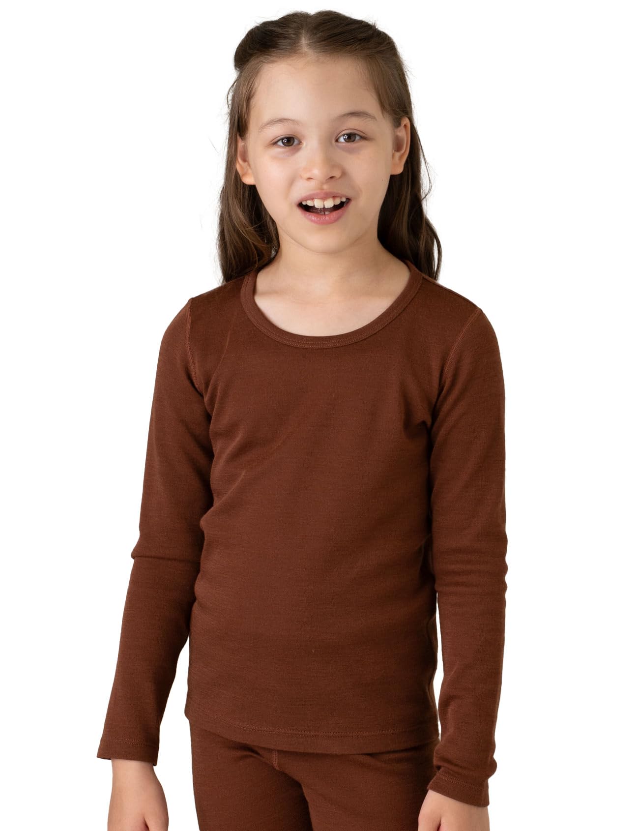 LAPASA 100% Lana Merino Maglia/Calzamaglia Bambini Strato Base Leggings Intimo Termico Pantaloni Canottiera Unisex 5-13 Anni K13 K14
