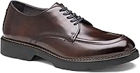 Johnston & Murphy Men's Huxley Moc Toe Derby Oxford - Premium European Leather Dress Shoes for All-Day Comfort
