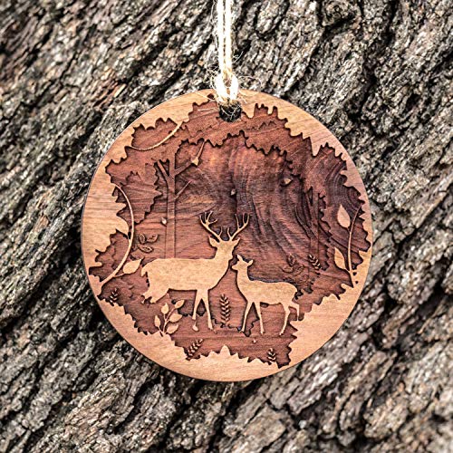 Deer Couple - CEDAR Ornament