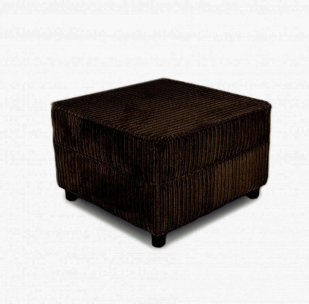 Stylish Jumbo Cord Foot stool – Perfect Living Room Furniture Accessory for Chairs, Couches & Swivel Armchairs | Luxurious Pouffe with Soft Durable Fabric (Brown, Footstool)