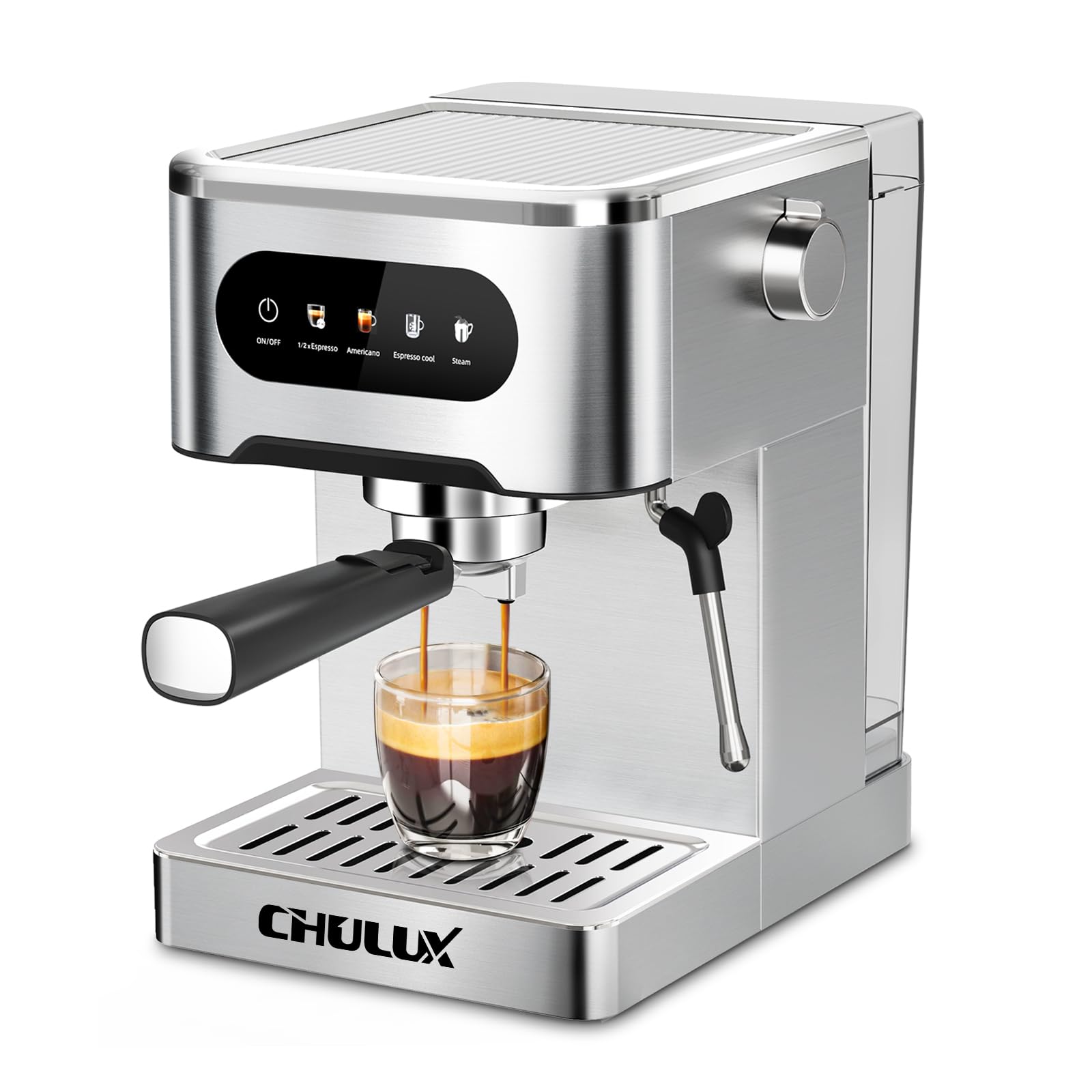 CHULUX Svvocàto Hot & Cool Espresso Machine, 20 Bar Italian Pump, Professional Coffee Machine for Home Latte Cappuccino Espresso Maker, Full Color Touch Panel