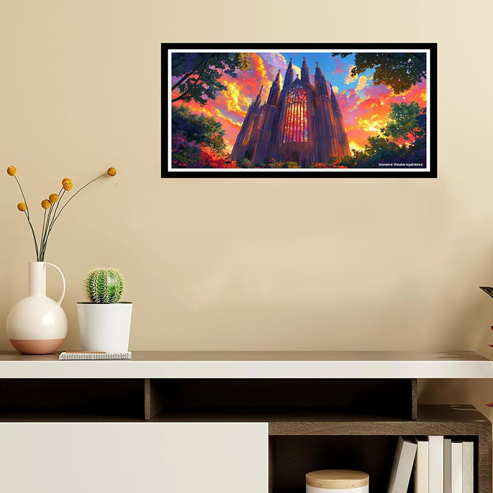 Diament Malarstwo Dorosły La Sagrada Familia De Barcelona Diament Malarstwo Duży Format 55x110cm DIY Haft Diament Pełny Rzemiosło Budynek Dzieci Obraz Koralik Diament Wklej Dekoracja CJ0P-584