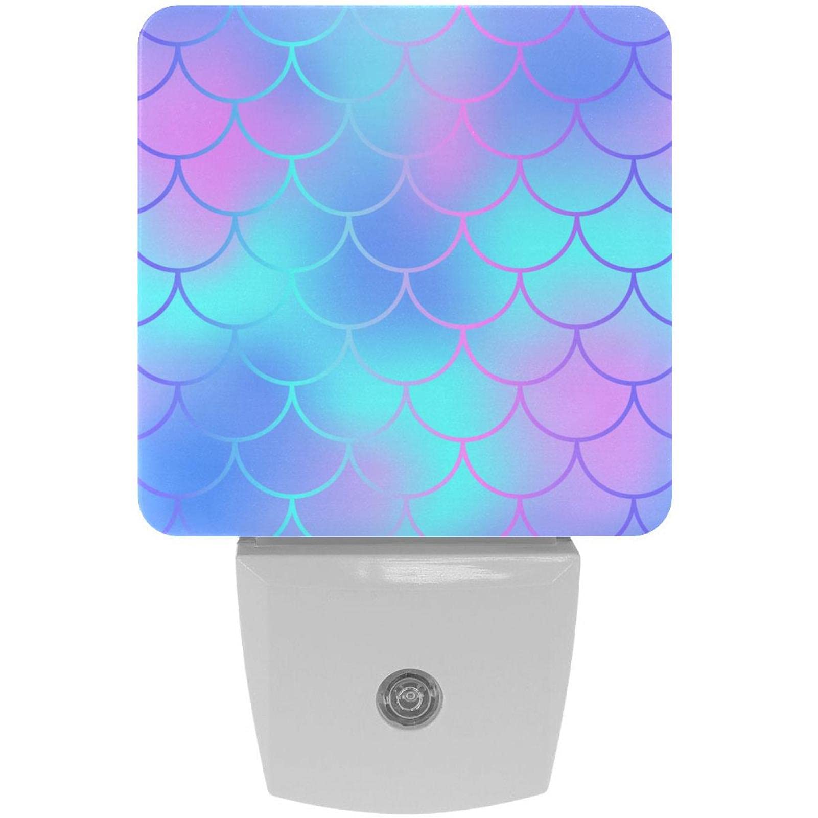 4 Luci Notturne A LED Con Sensore Crepuscolare - Luce Automatica Per Corridoio E Bagno - Blu, Attacco A Spina - 4