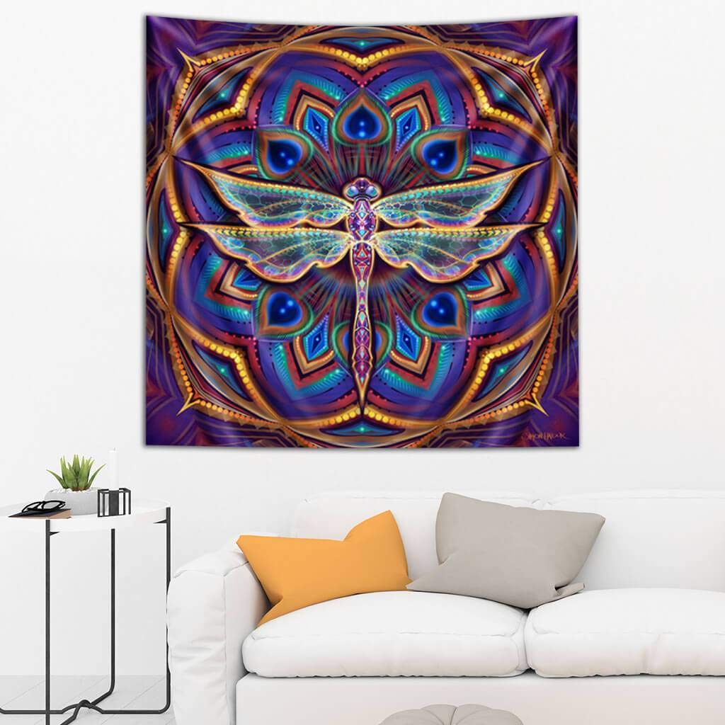 Third Eye TapestriesSimon Haiduk Mantrafly Tapestry (60L X60W)
