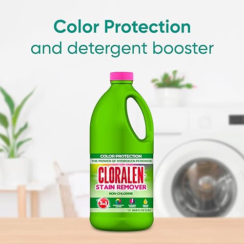 Miniatura 3 de Cloralen - Detergente líquido quitamanchas para ropa - Potenciador de jabón para la ropa, con fórmula de vinagre que elimina manchas para ropa