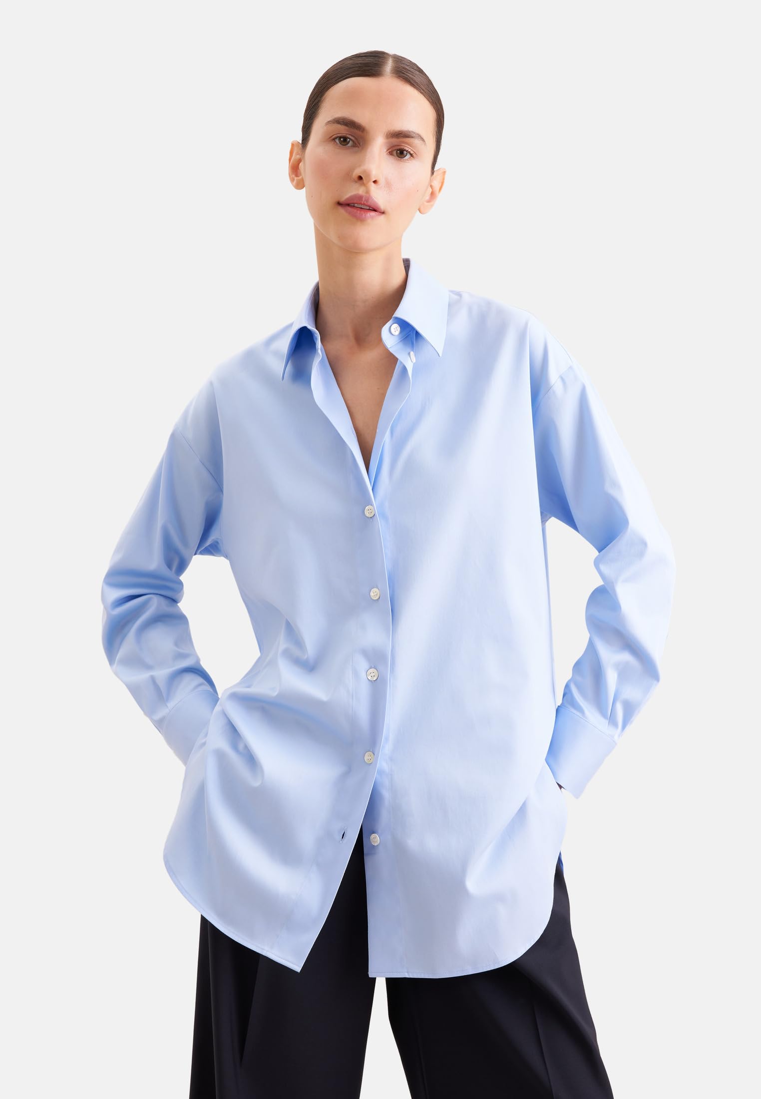 Seidensticker Damen Oversized Fit Langarm Oversizebluse Bluse