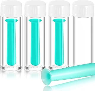 Hi.FANCY 4 Pcs Silicone Contact Lens Inserter Contact Lens Remover Daily Contact Remover Hard Lenses Remover Portable Travel Lens Remover Lens Suction Holder for Home Travel Outdoor Exercise (Green)