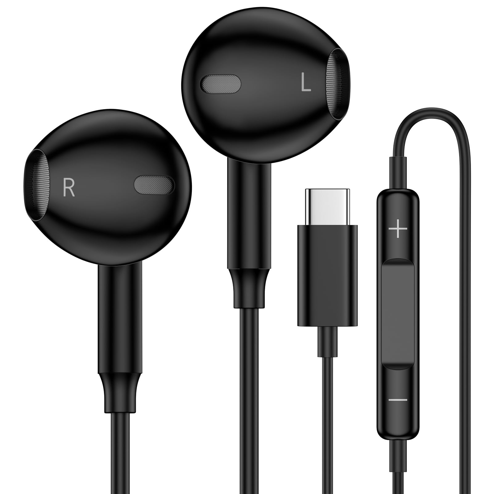 USB C Wired Headphones Earbuds for Samsung Galaxy A36 A17 A56 A26 A16 A35 S25 Edge S25 Ultra Plus S25+ Z Fold 7 6 Z Flip 6 S24 fe S23 S22 S21 S20,