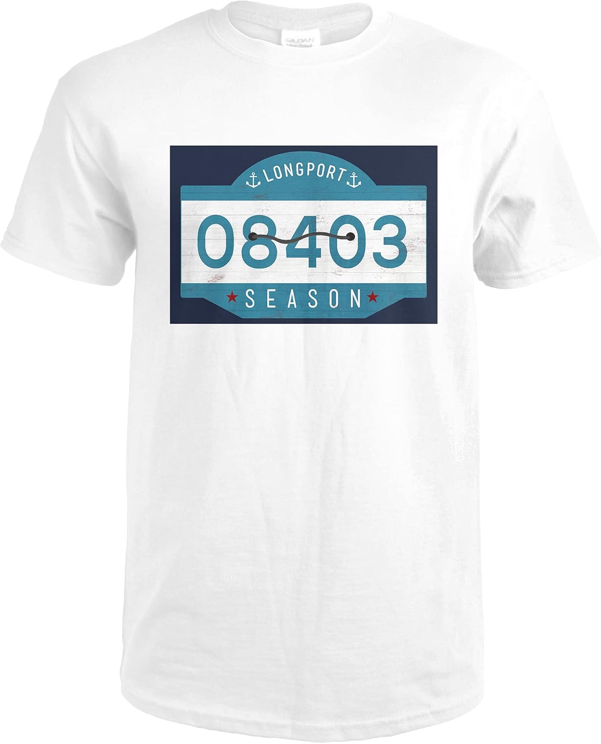 Lantern Press Longport, New Jersey, Beach Tag (Premium TShirt) Clothing, Shoes