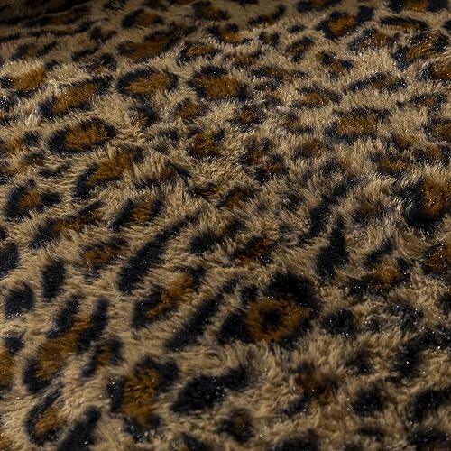 Image of STONECREST Recliner Chair Cover, Faux Fur Rabbit Slipcover, Stay in Place (Leopard, 23 inch Regular Recliner)