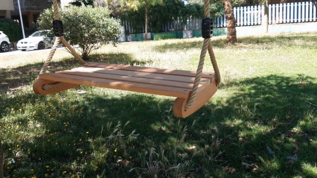 Balançoire Enfant/Adulte PiliStar - Siège Bois - Corde Réglable 110-180cm - Support 160kg