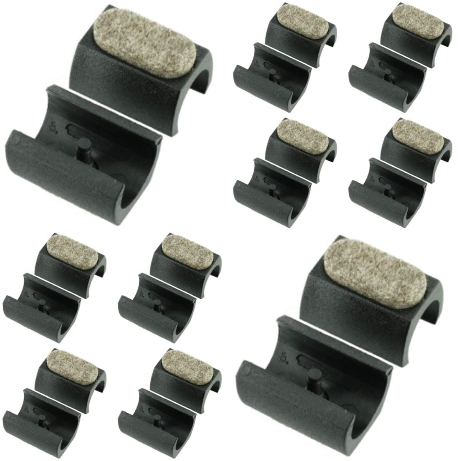 Felt Saddle Glides for Skid & Sled Base Chairs (To fit tubes 16mm to 17mm Diameter, Pack of 36) Natural Wool Felt Tubular Wire Frame Chair Feet by Keay Vital Parts - Made in Germany