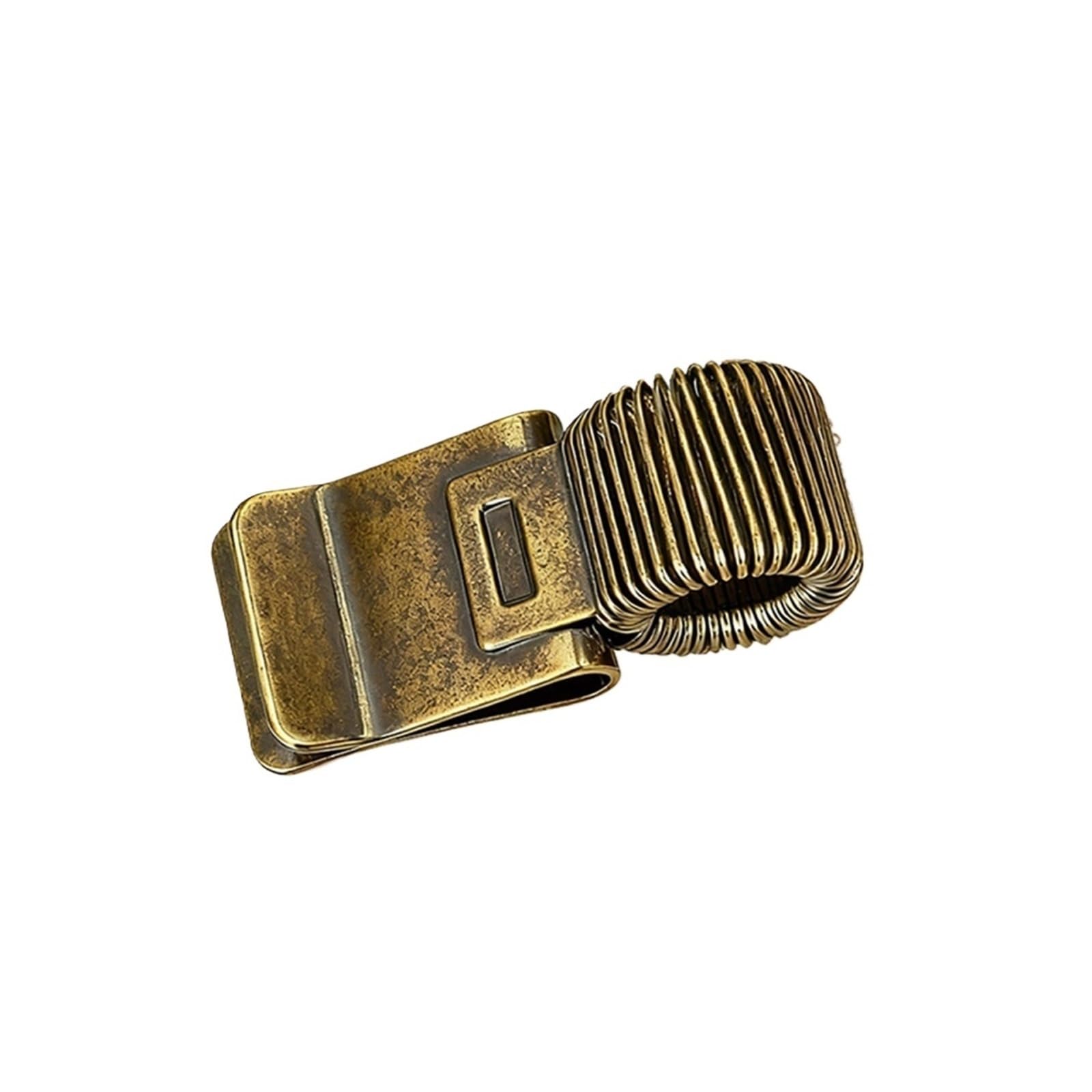 WonJoxel Pen Clip 10PCS Metal Pen Clip With Spring Creative Gold Retro Student For Notebooks School for Notebook Journal and Planner Vintage Brass Eff(A5)