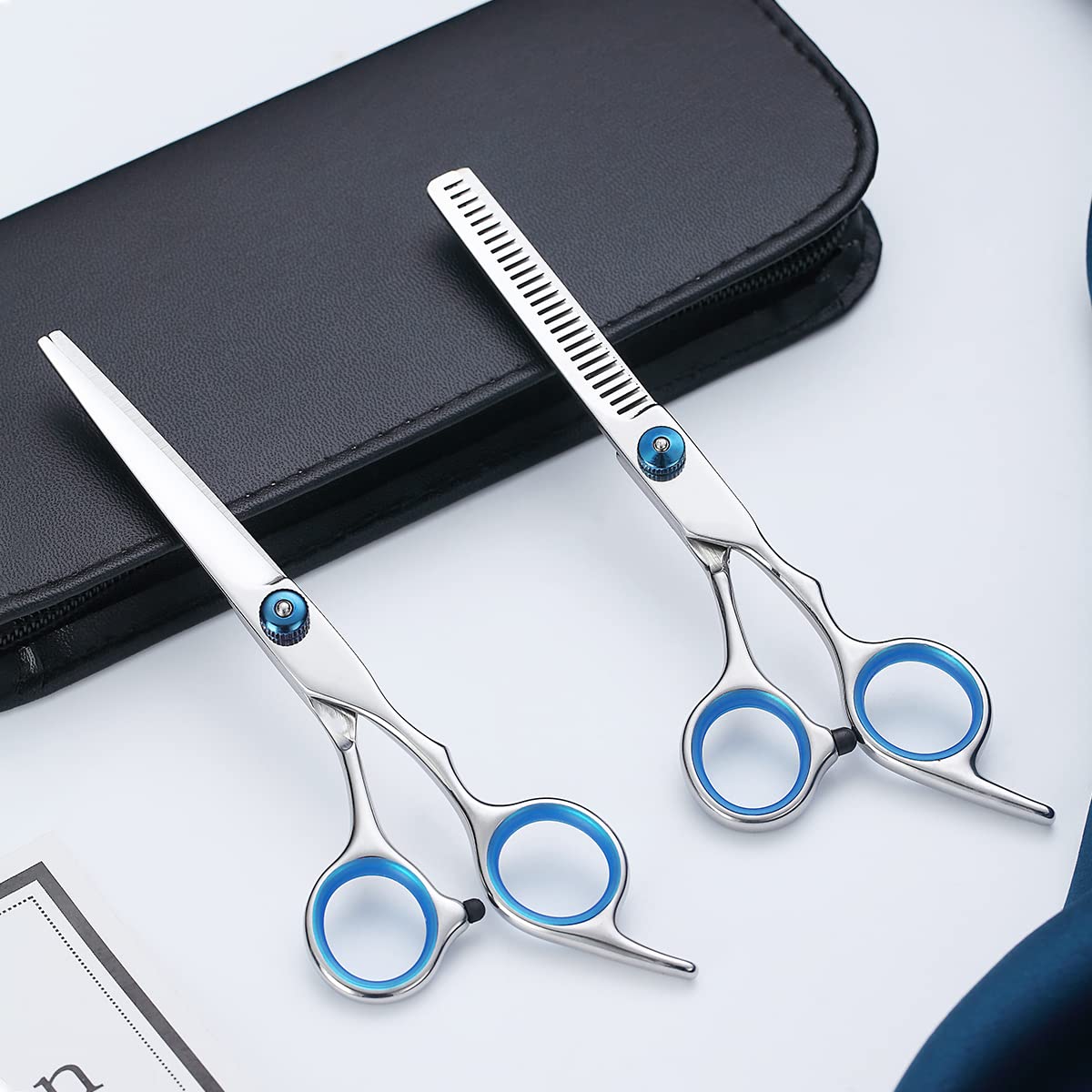 Kyraton Set Forbici Professionali Da Taglio Per Capelli, Per Diradamento Dei Capelli Forbici con Denti, da Parrucchiere, Barbiere, Per Il Salone E La Casa.