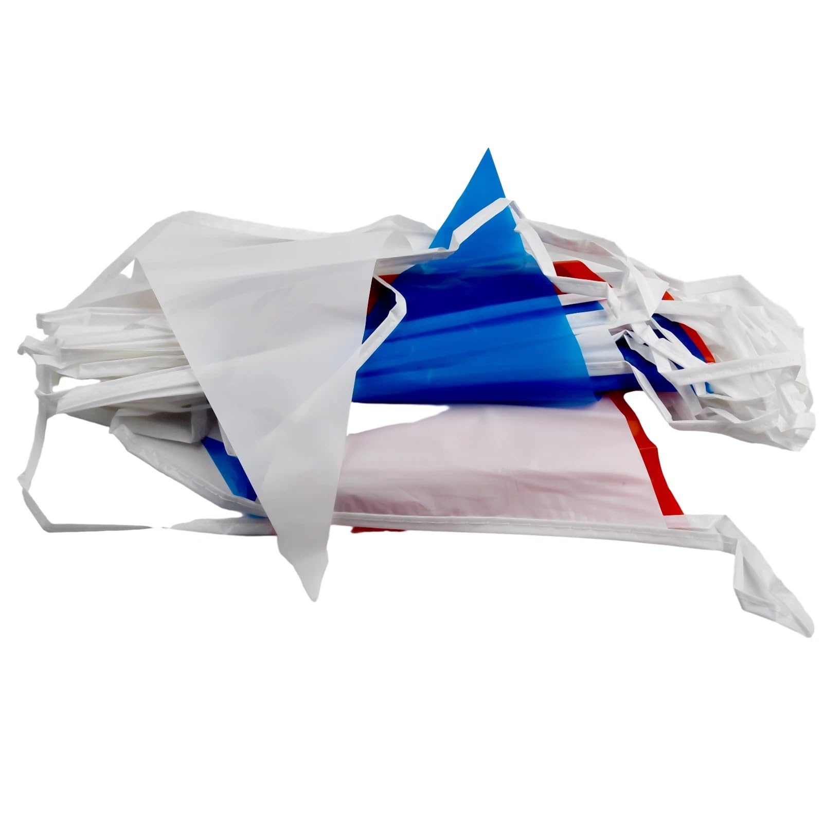 Trójkątny baner z chorągiewkami wielokolorowy 20x30cm 18M opakowanie 50 dekoracji świątecznych
