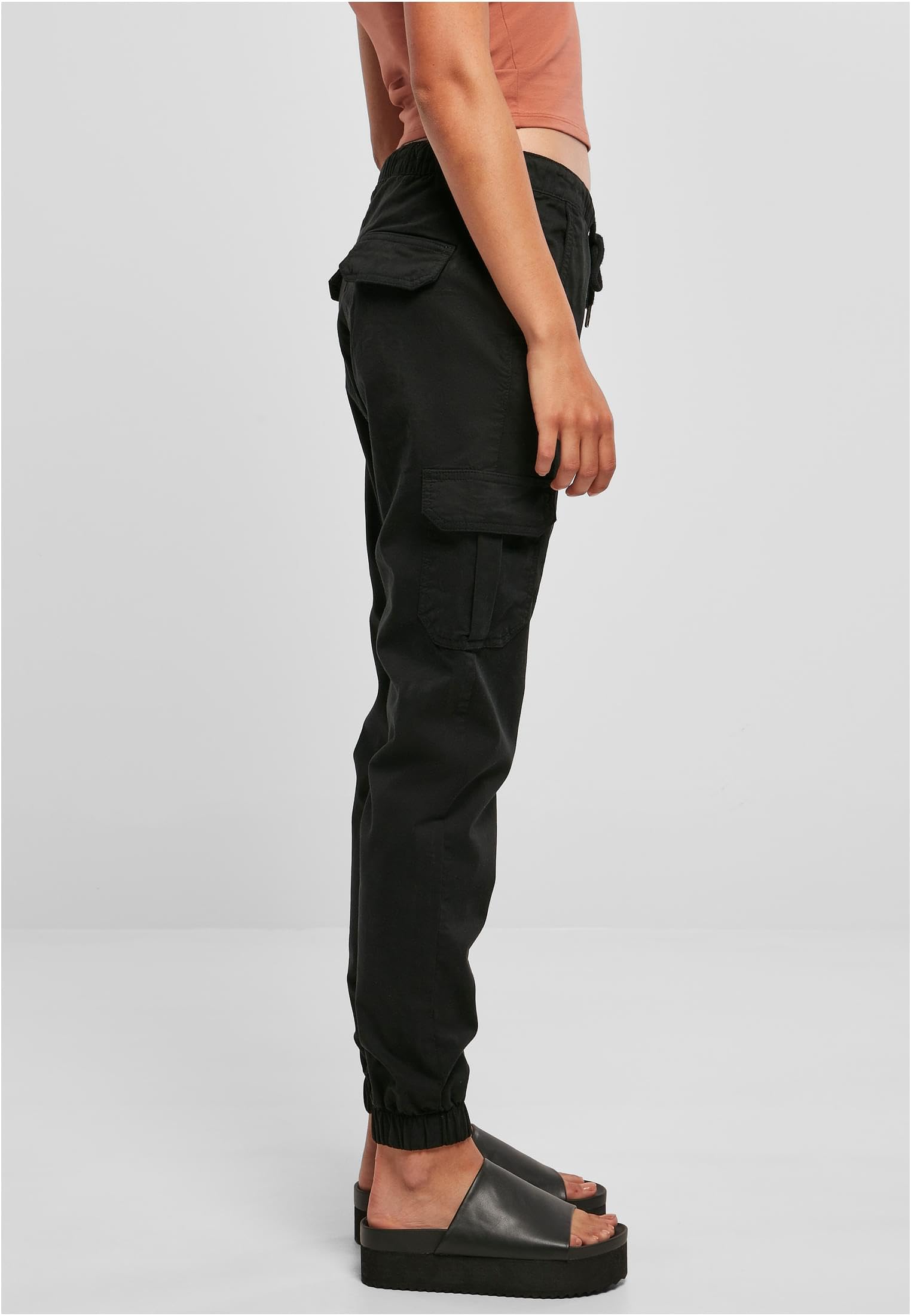 Urban Classics Ladies High Waist Cargo Jogging Pants - Pantalons - Sweatshirt Capuche - Femme
