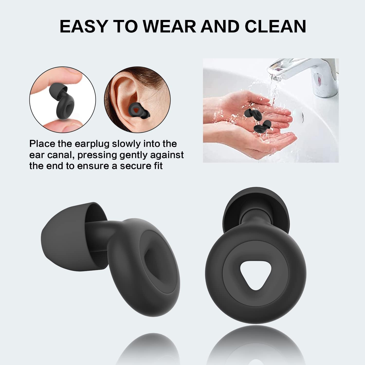 Ear Plugs for Sleeping Noise Cancelling, Reble Hearing Protect in