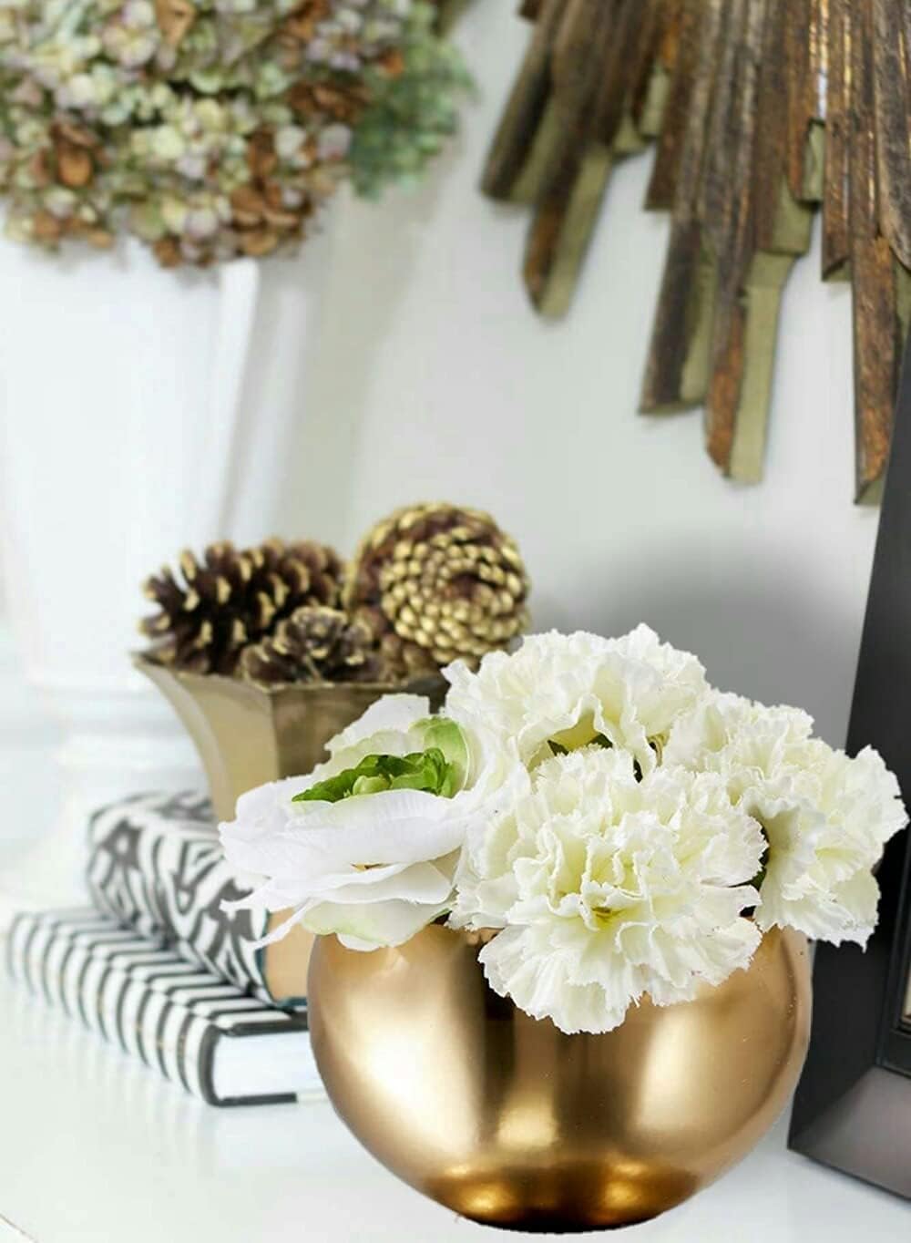 Serene Spaces Living Gold Colored Metal Bowl Ideal for Weddings, Parties, Events, Restaurants, Home Decor, Measures 3.5 inches Tall and 5.25 inches Dia: Home & Kitchen