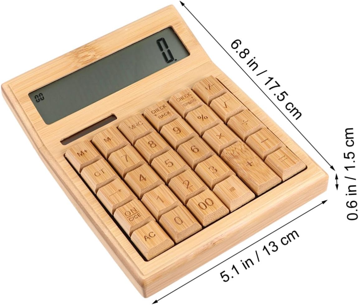 Veemoon 29-Key Portable Solar Calculator for Office Use, Material with Tilted Display Angle, Compact Electronic Desktop Calculator for Students and Professionals