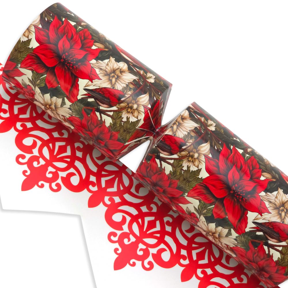 Christmas Poinsettia | William Morris | Makes 6 Large Crackers | Make Your Own