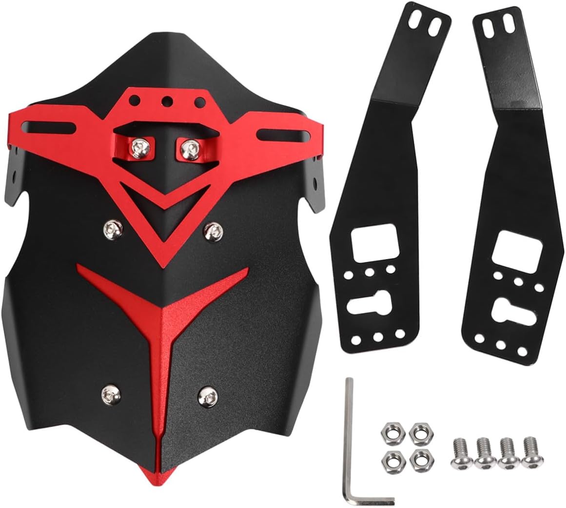 Veemoon Motorcycle Rear Mud Guard Aluminum Alloy Rear Fender Red Off-Road Vehicle Accessory for Dirt Bikes