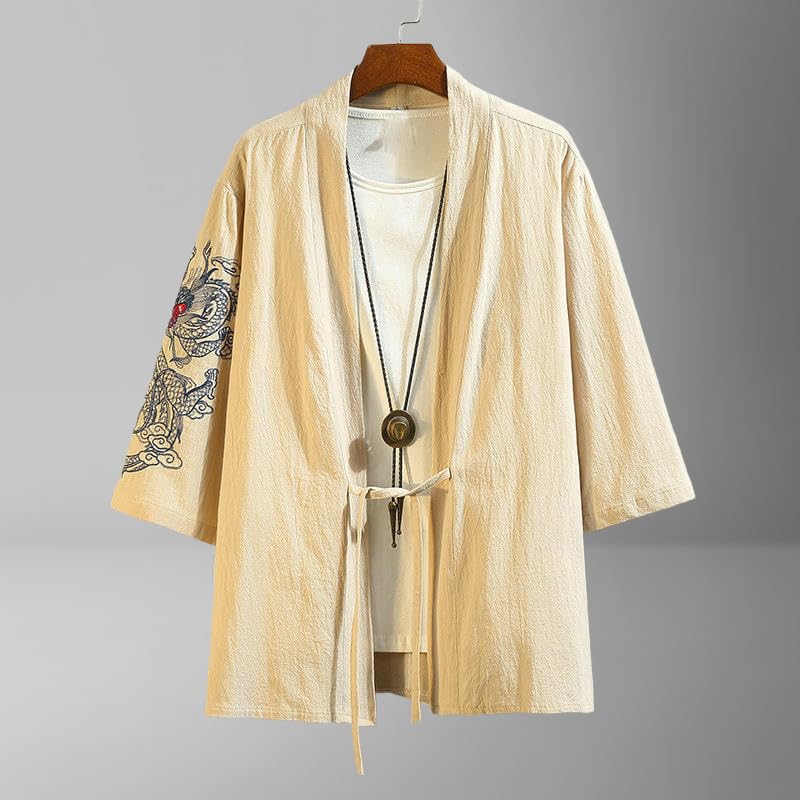 Costume Hanfu traditionnel en coton lin de qualité supérieure