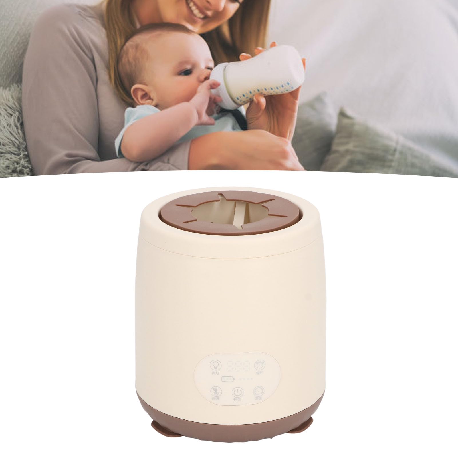 Agitateur et Mélangeur Automatique de Biberon de Lait pour bébé avec 5 Niveaux de Synchronisation pour un Mélange sans Effort pour les Nourrissons 6 X 5,3 Pouces (Kaki)