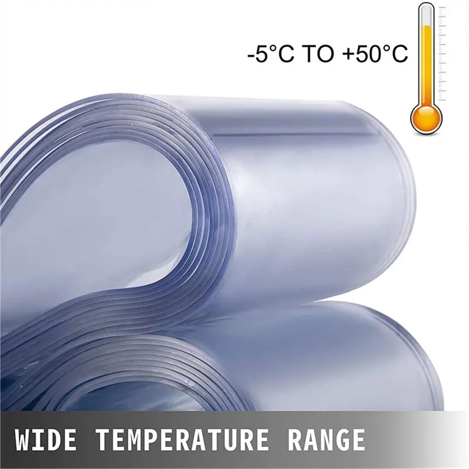 Rideaux à Bandes en PVC Transparent 1PCS Kit PVC Door Curtain Matte Windproof Air-Conditioning Soft Indoor Outdoor Room Hanging Strip Screen Warehouse(18x160)