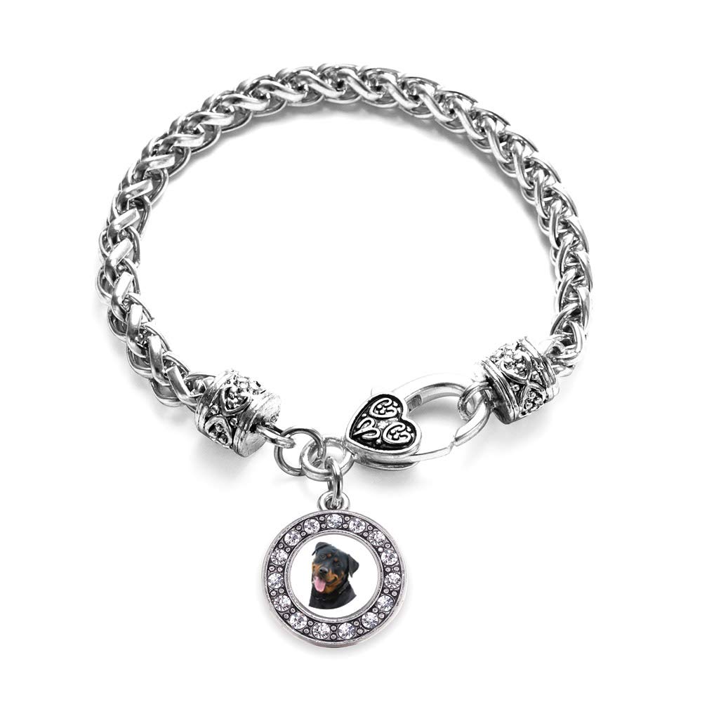 Inspired Silver - Silver Circle Charm Bracelet with Cubic Zirconia Jewelry