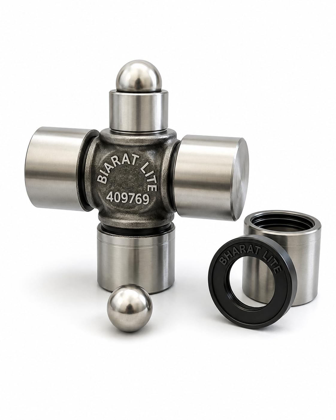 SR Universal Lite Universal Joint Cross 409769 with Bearing Cups | Steel Construction, Part No. 409769, Includes Bearing Cups, Grease Nipple Fitted, Driveshaft Component-image-36
