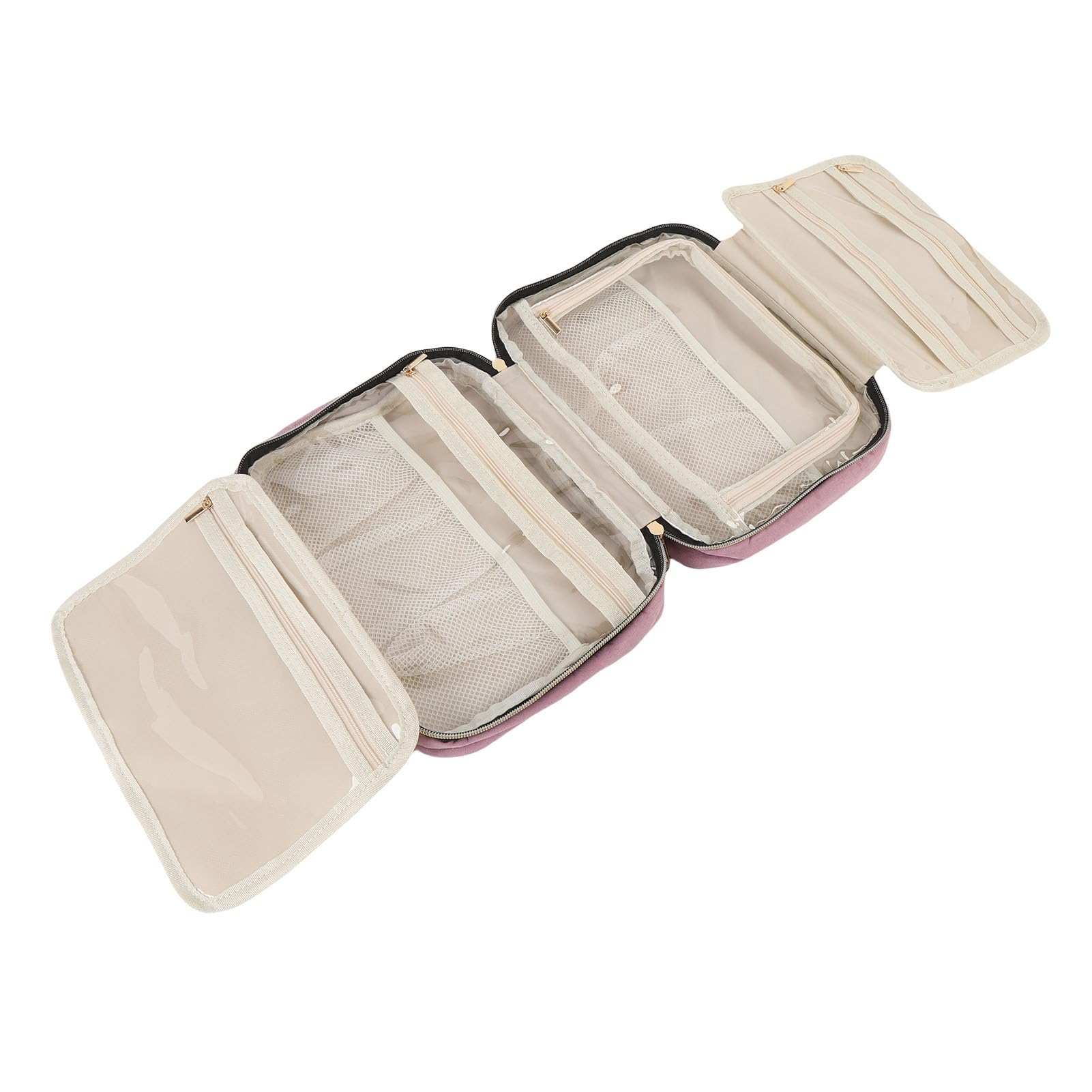 Borsa Toilette Viaggio, Borsa per Cosmetici con Gancio per Appendere (Purple) | Design a prova di acqua, borsa per il trucco da appendere per contenere shampoo, balsamo, pennelli, cosmetici