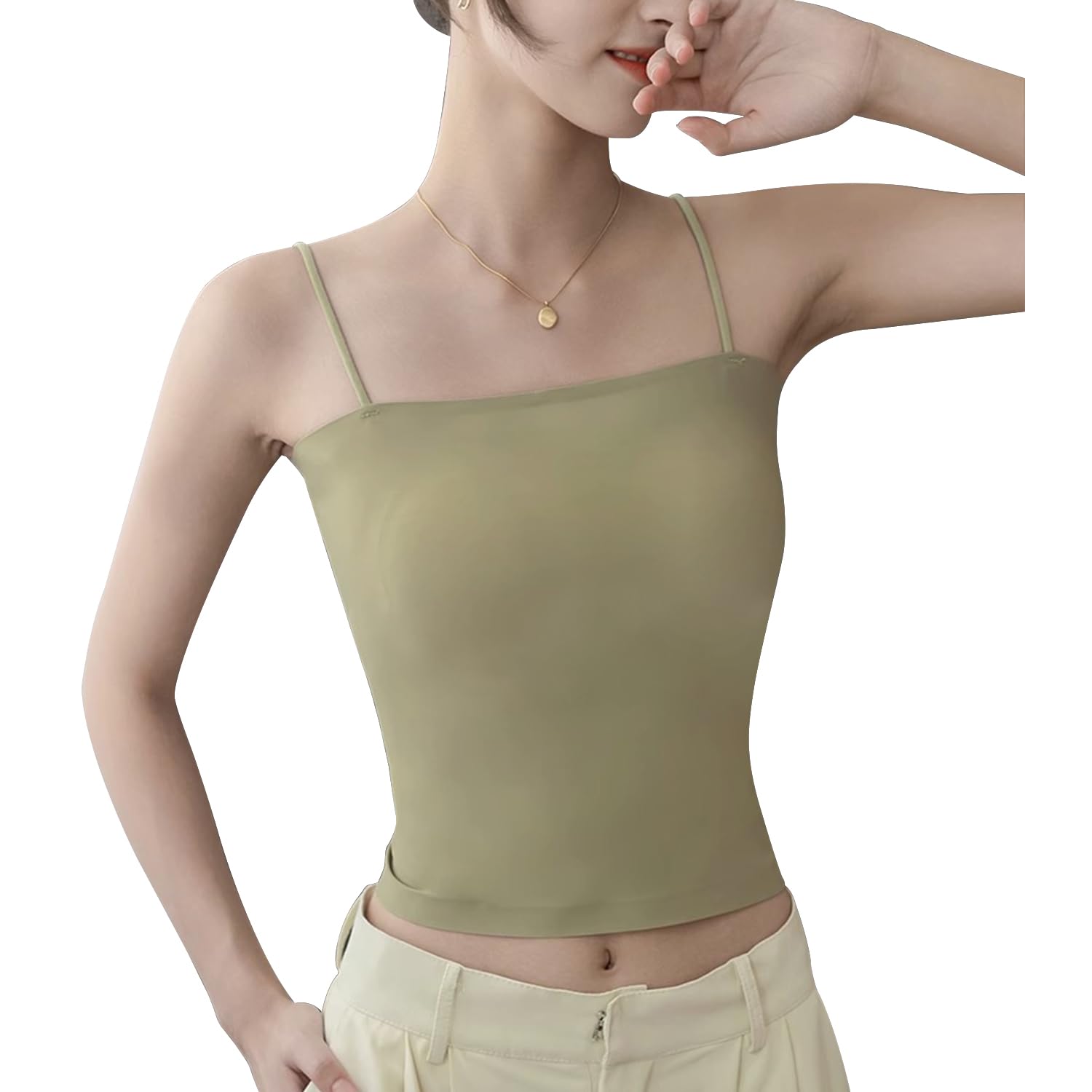 Amazon | [Pneito] キャミソール カップ付き レディース カップ