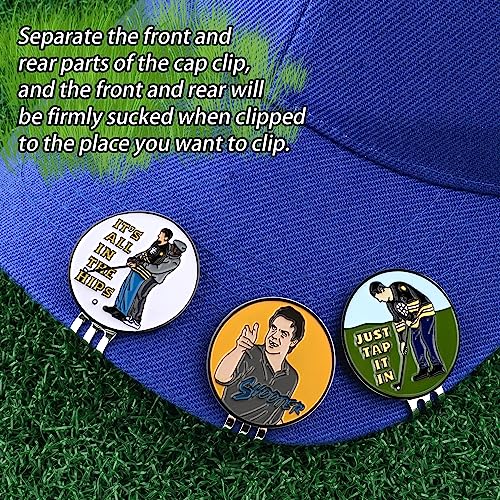 LUTER 3pcs Golf Ball Marker with Magnetic Hat Clip - Image 4