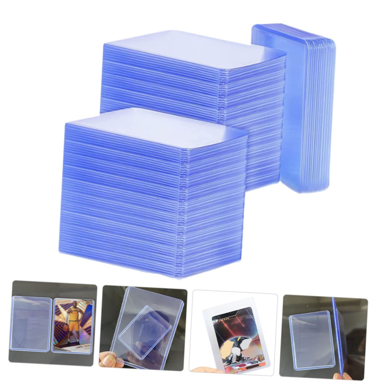 Toddmomy Fundas Protectoras de Pvc Diseño Abierto Superior para Tarjetas Coleccionables para 100 y Material Liviano, Ideales para Proteger Tarjetas de Juego y Colecciones y Juego Colecciones