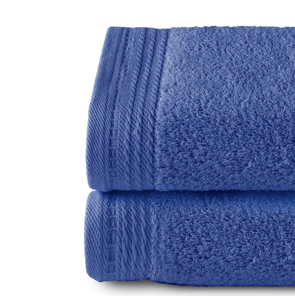 Top Towel - Premium - Large Bath Towels - Bath Towels -2 Hand Towels -50 x 100 cm - 100% Cotton - 600 g - Blue - Image 2